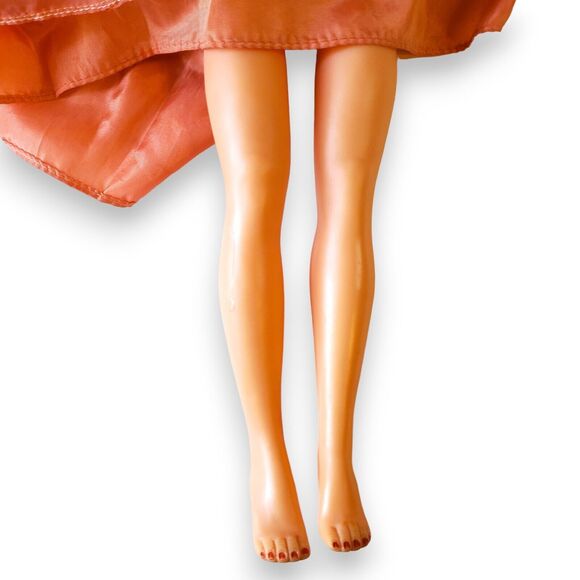 Vintage 18" Doll Hard Plastic Sleep Eyes Blonde Curls 1950s-60s Glamour Dress - Picture 16 of 16